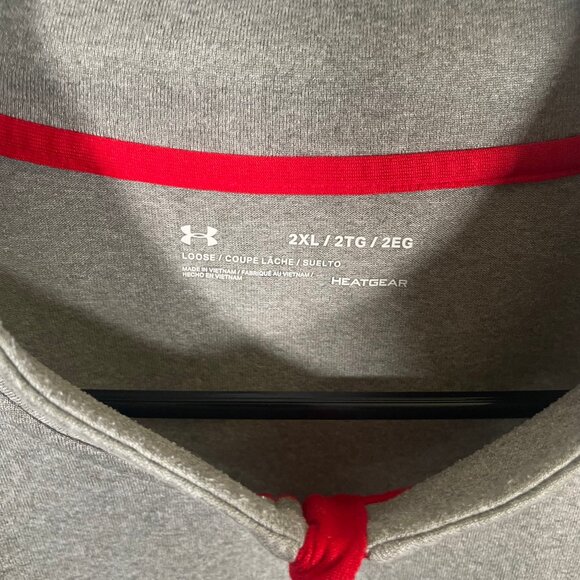 Under Armour 1/2 Zip Tech Pullover Mens Size 2XL Gray Athletic Active L/S - Picture 3 of 6